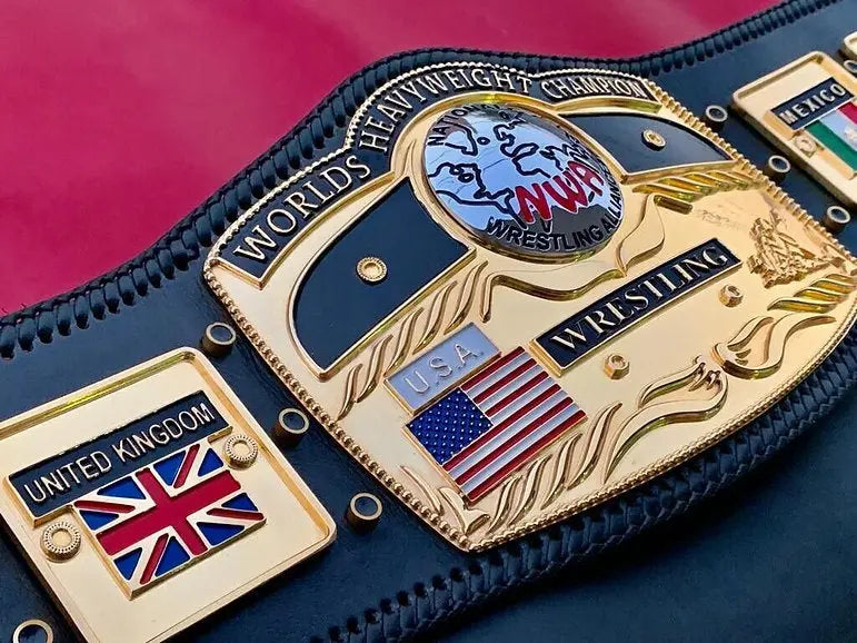 24K Gold NWA Domed Globe CNC Championship Belt