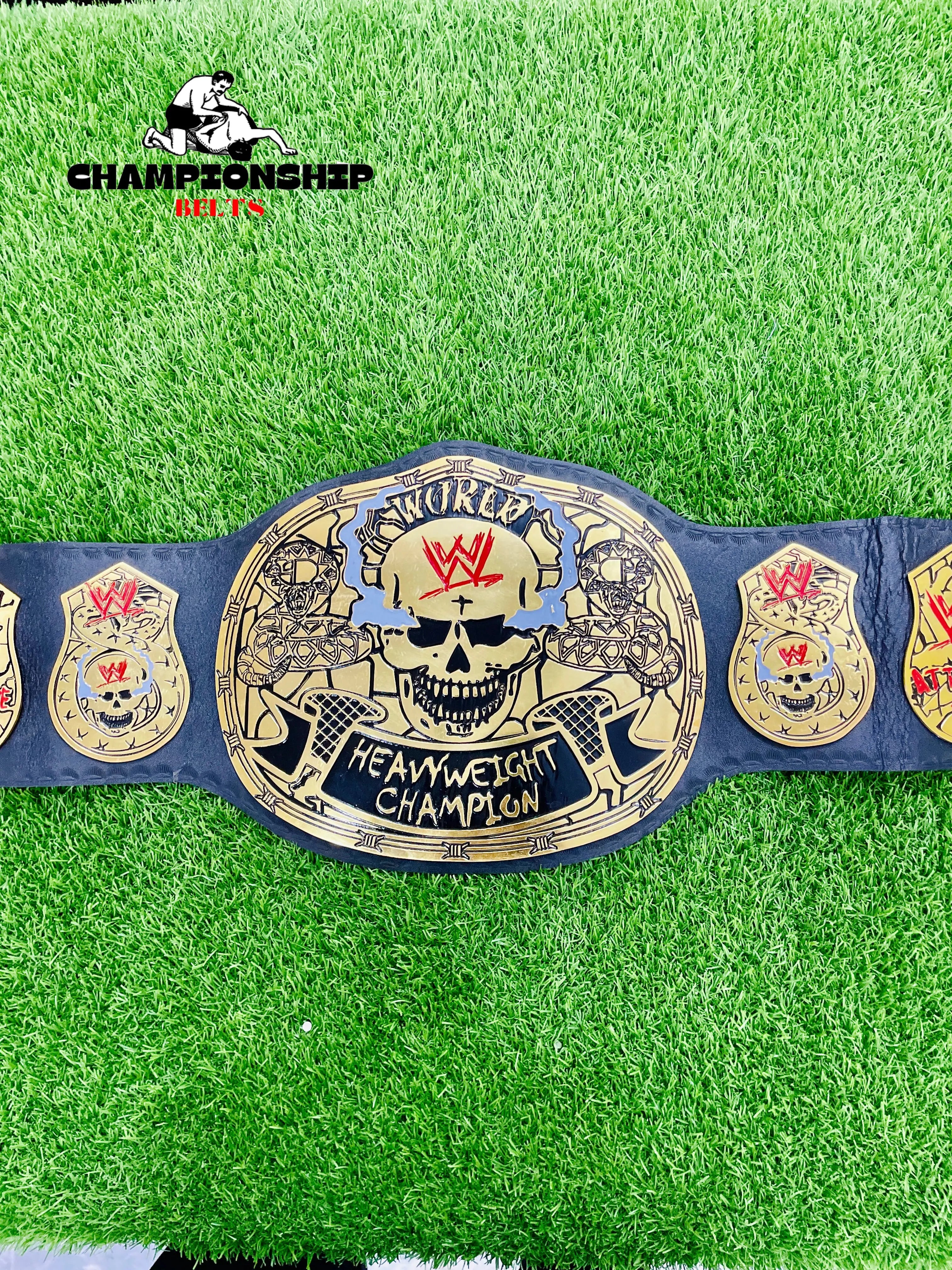 Smoking Skull Snake Skin Heavyweight Championship Replica title Belt