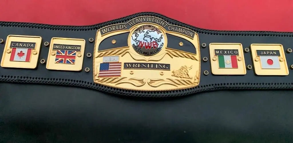 24K Gold NWA Domed Globe CNC Championship Belt