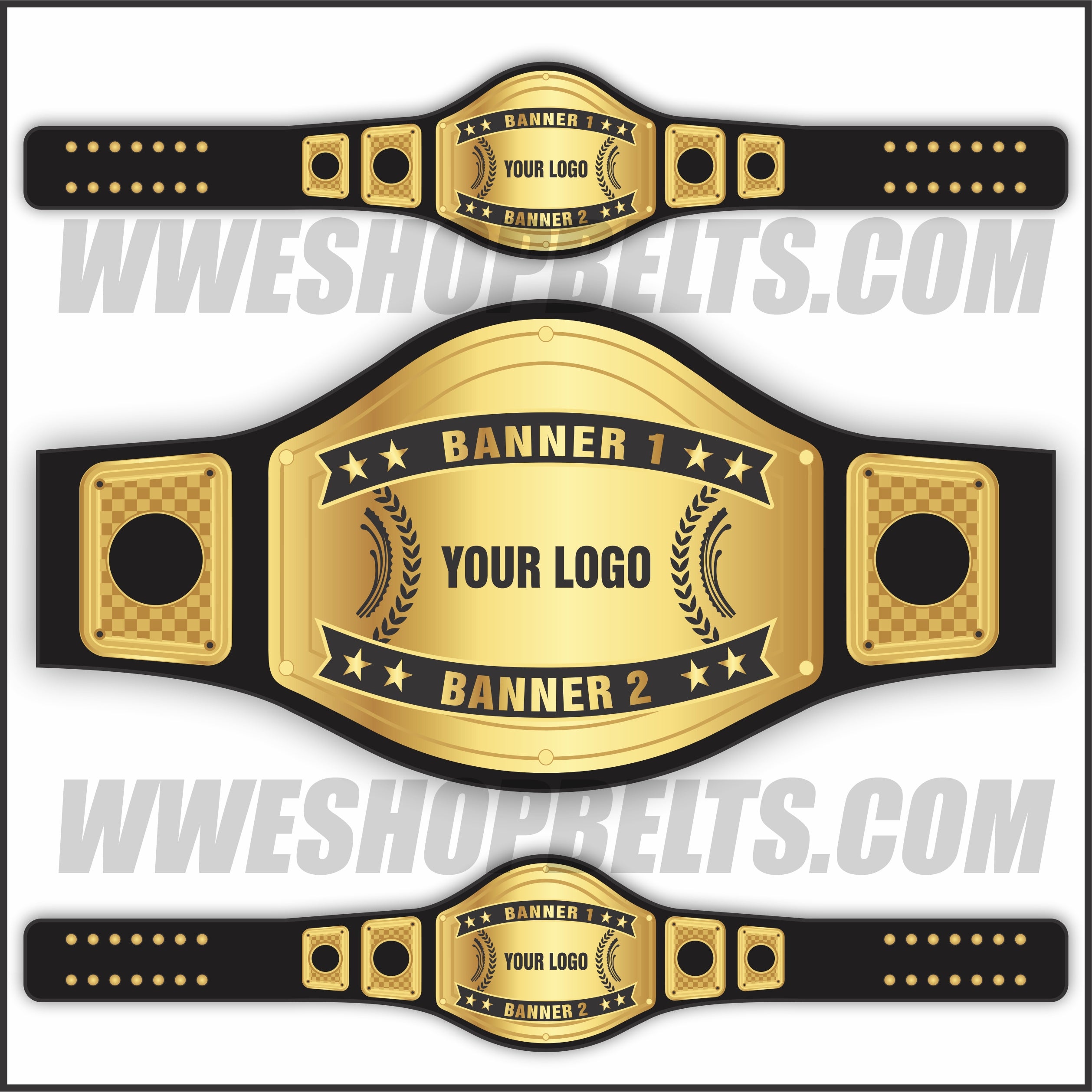 Custom Belts, Add Your Name Plate on Customizable Championship Belts for Halloween, Christmas, Valentine's, Skull Bone