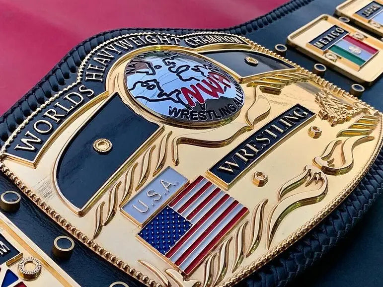 24K Gold NWA Domed Globe CNC Championship Belt
