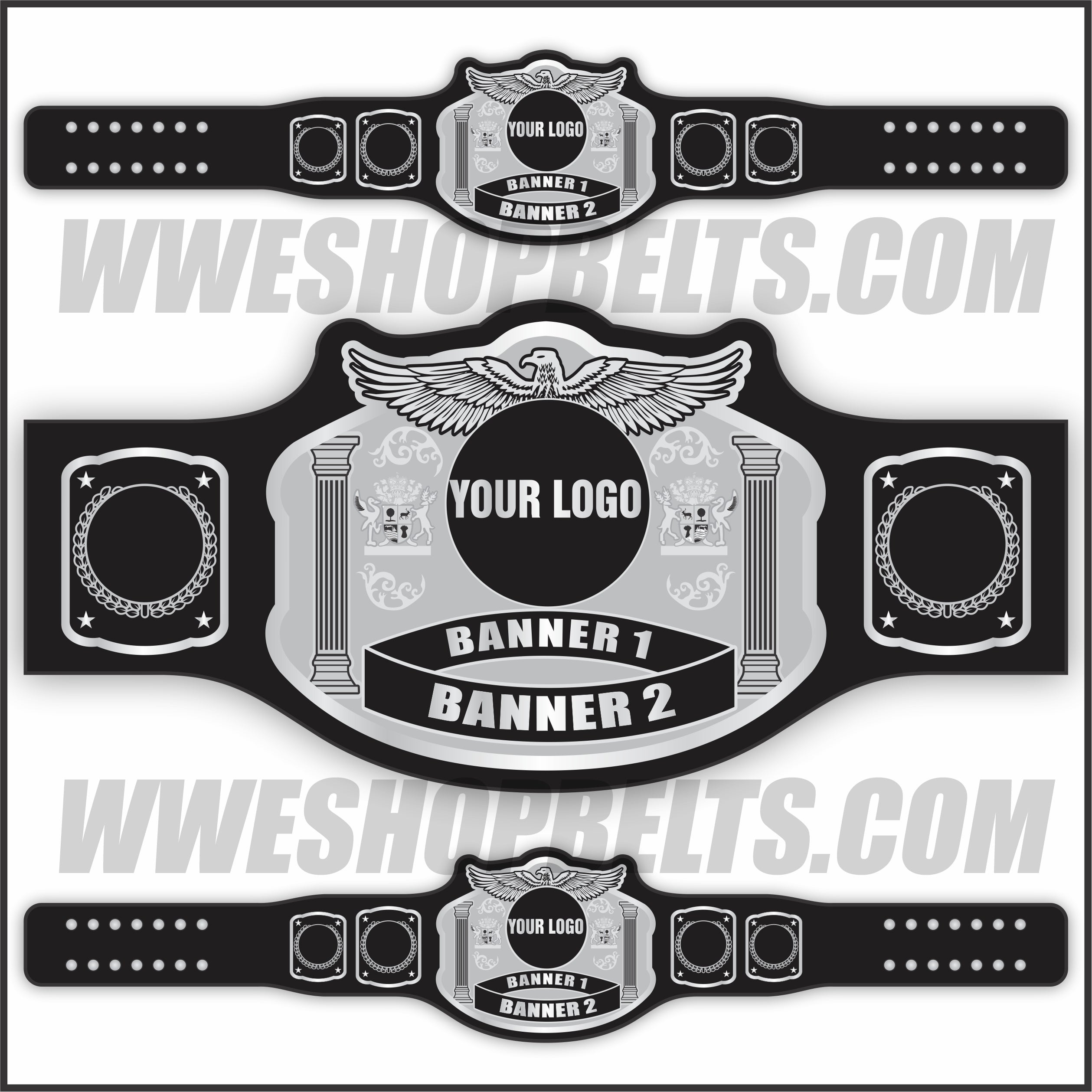 Custom Belts, Add Your Name Plate on Customizable Championship Belts for Halloween, Christmas, Valentine's, Skull Bone