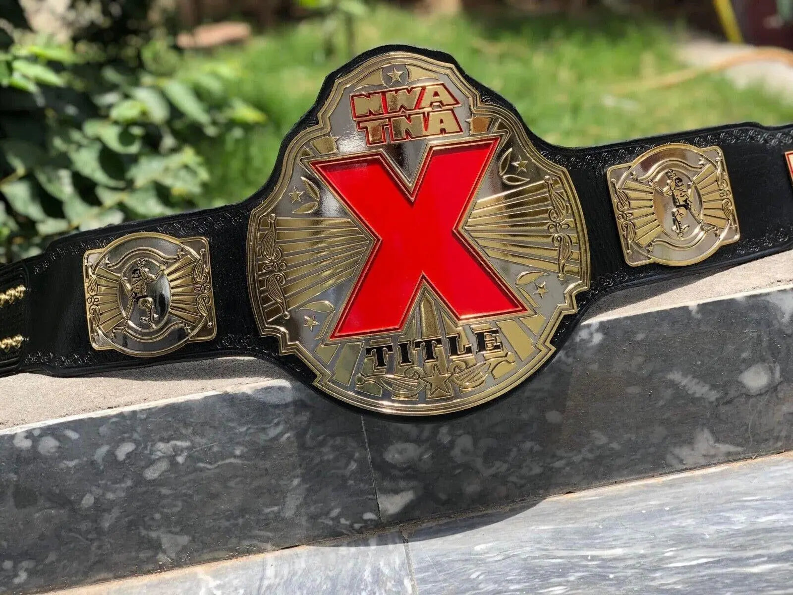 24K Gold NWA TNA X Division CNC Championship Belt