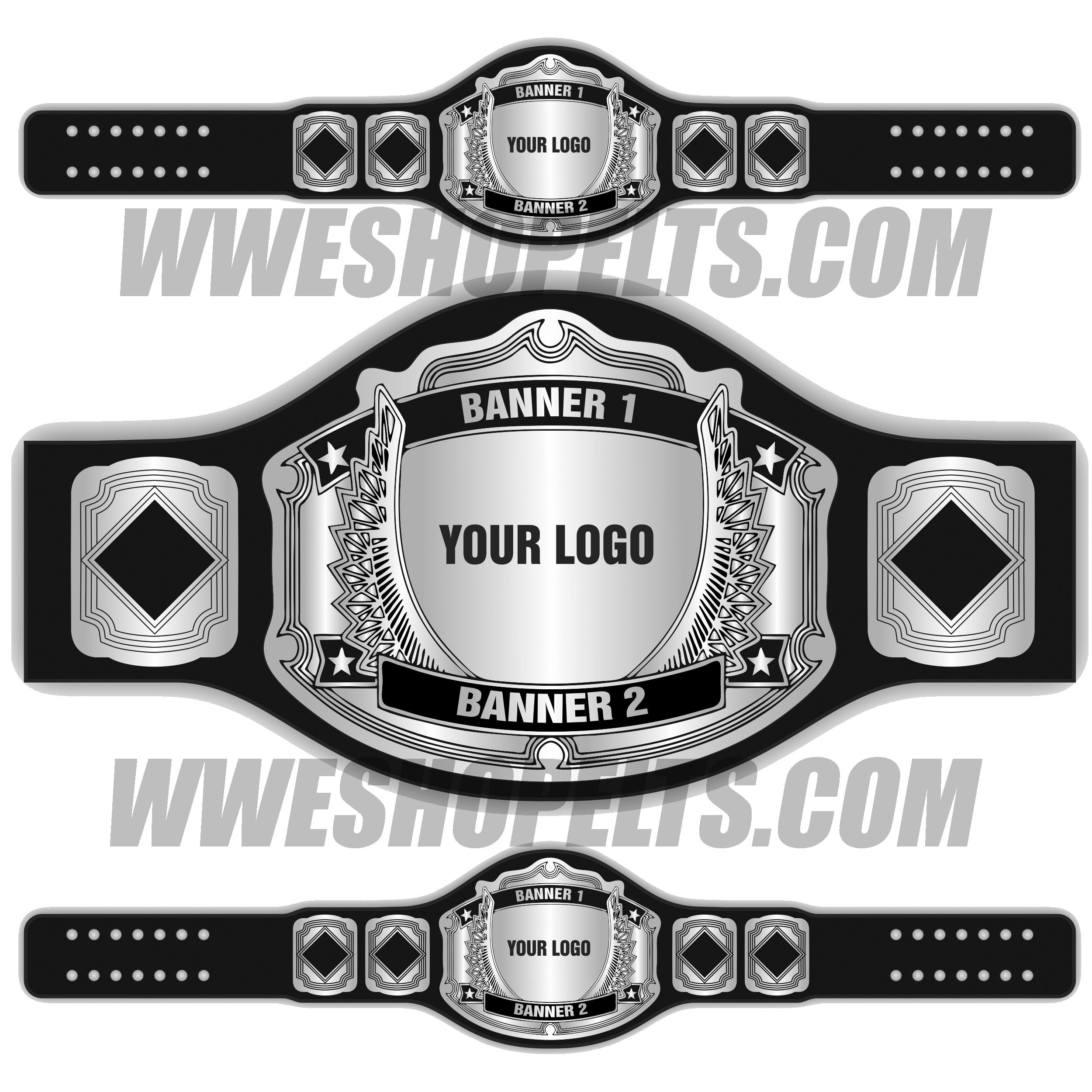 Custom Belts, Add Your Name Plate on Customizable Championship Belts for Halloween, Christmas, Valentine's, Skull Bone