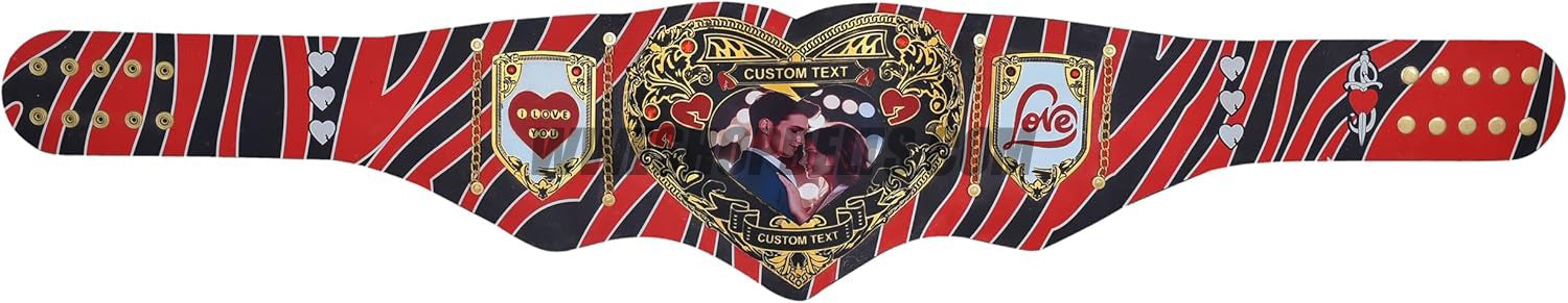 Custom Belts, Add Your Name Plate on Customizable Championship Belts for Halloween, Christmas, Valentine's, Skull Bone (Halloween)