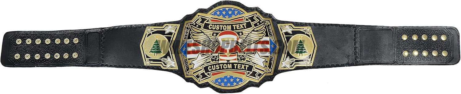 Custom Belts, Add Your Name Plate on Customizable Championship Belts for Halloween, Christmas, Valentine's, Skull Bone (Halloween)