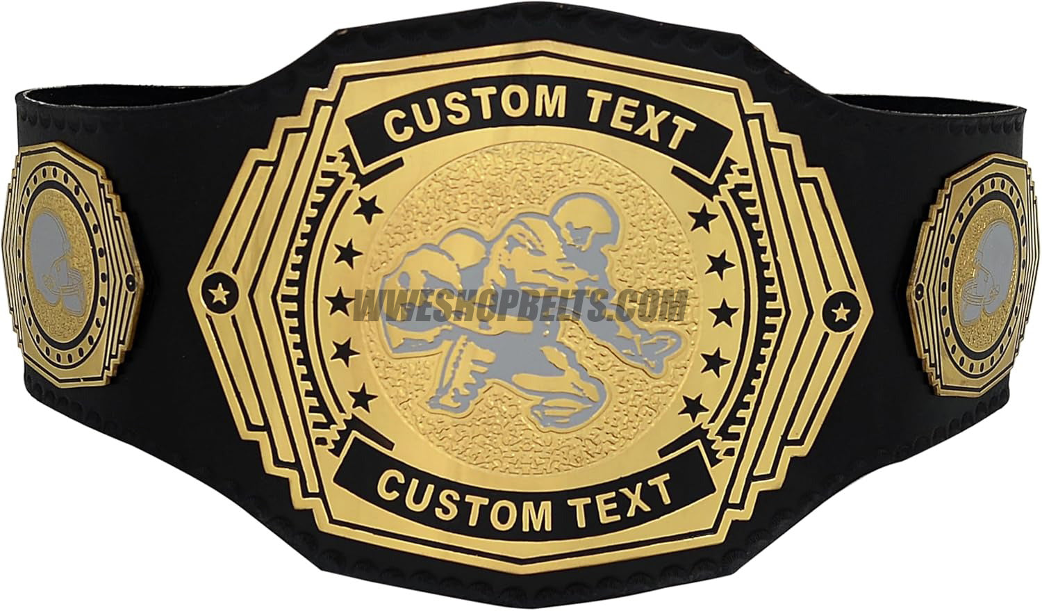 Custom Belts, Add Your Name Plate on Customizable Championship Belts for Halloween, Christmas, Valentine's, Skull Bone (Halloween)