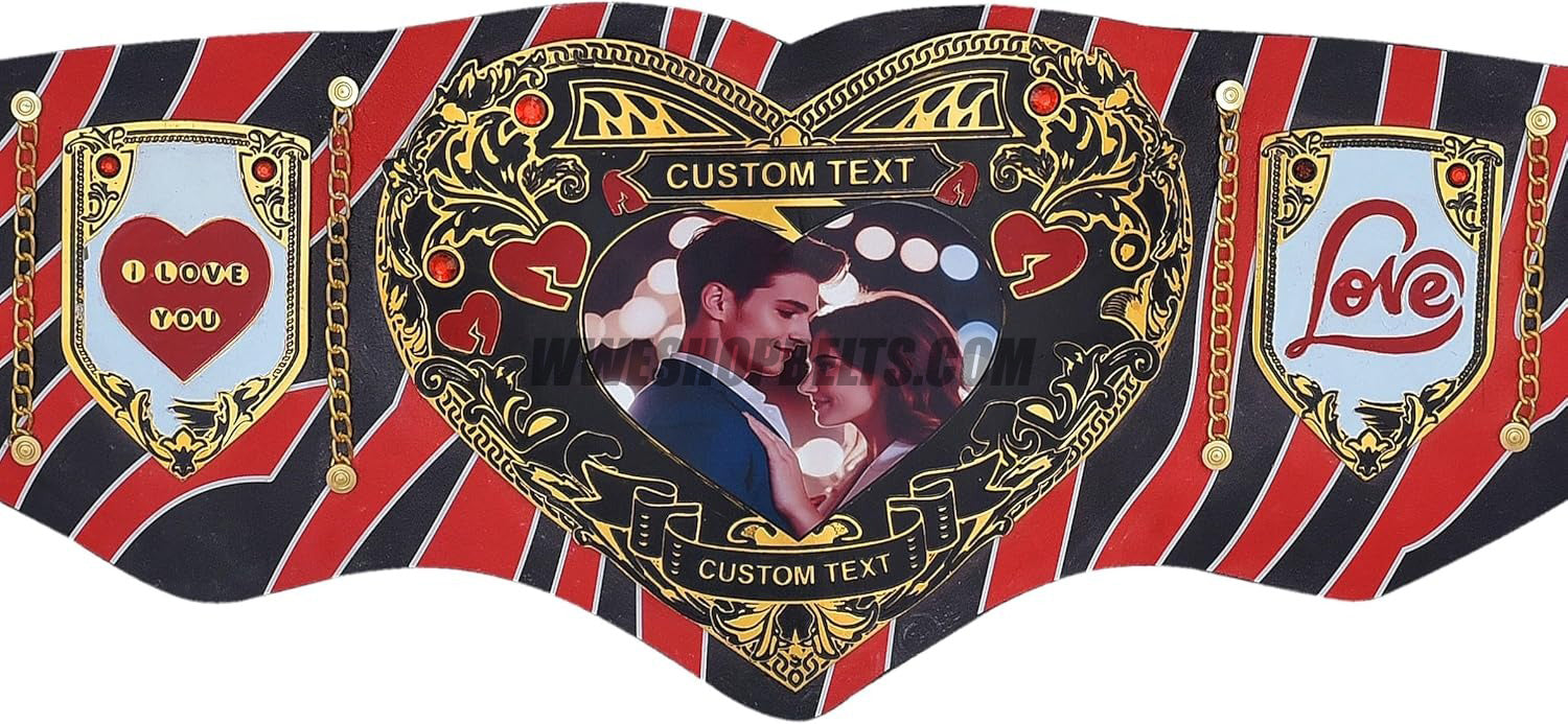 Custom Belts, Add Your Name Plate on Customizable Championship Belts for Halloween, Christmas, Valentine's, Skull Bone (Halloween)