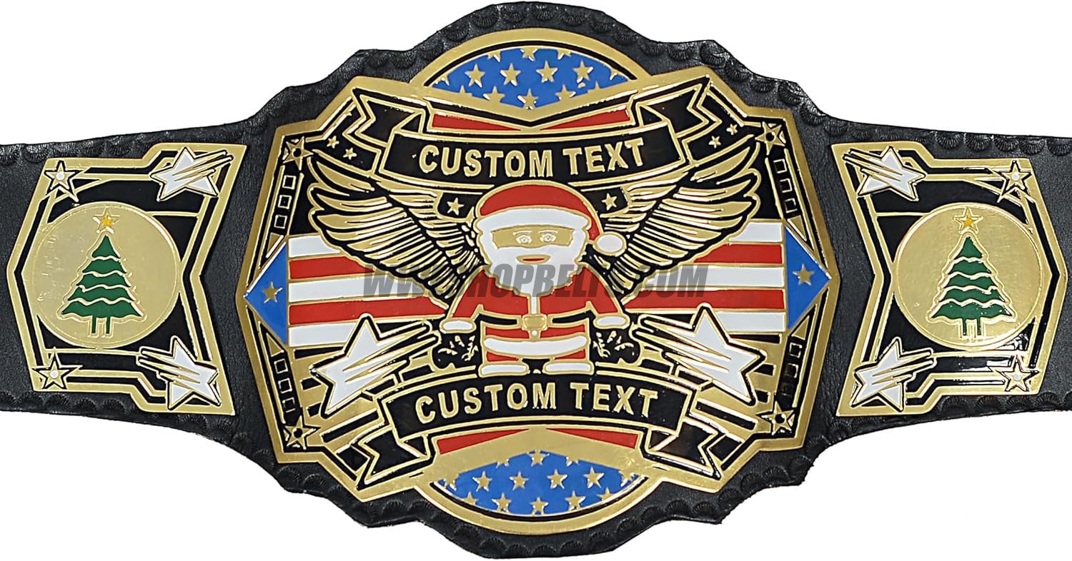 Custom Belts, Add Your Name Plate on Customizable Championship Belts for Halloween, Christmas, Valentine's, Skull Bone (Halloween)