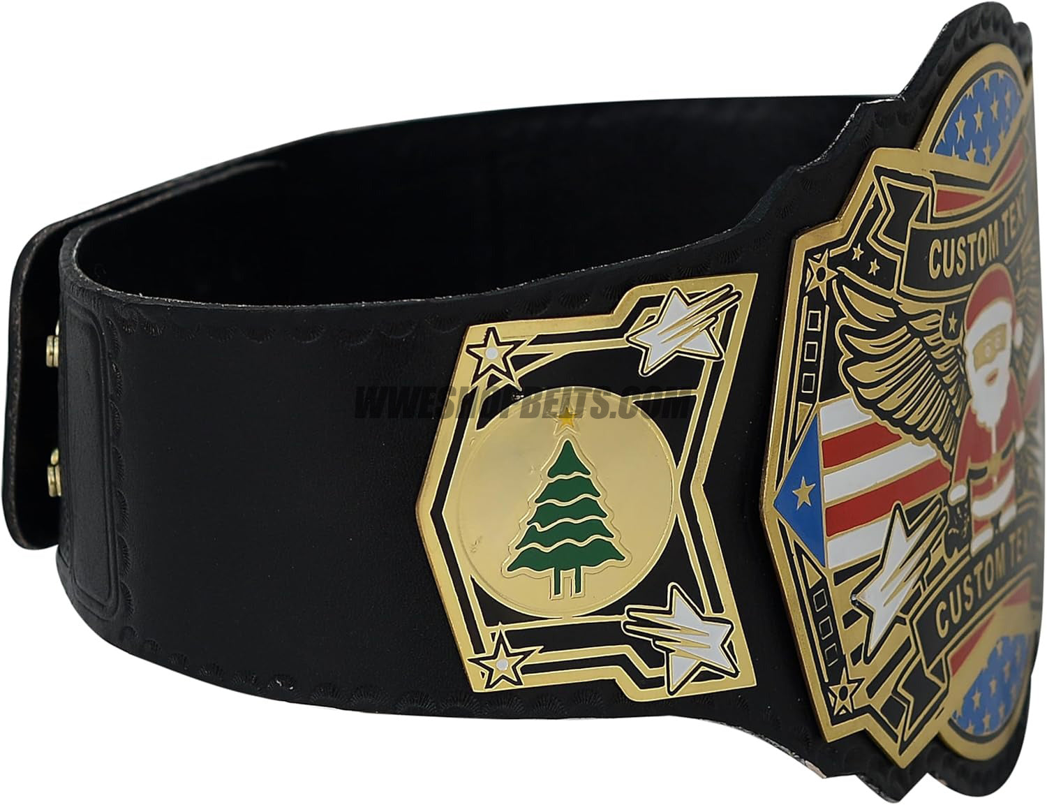 Custom Belts, Add Your Name Plate on Customizable Championship Belts for Halloween, Christmas, Valentine's, Skull Bone (Halloween)