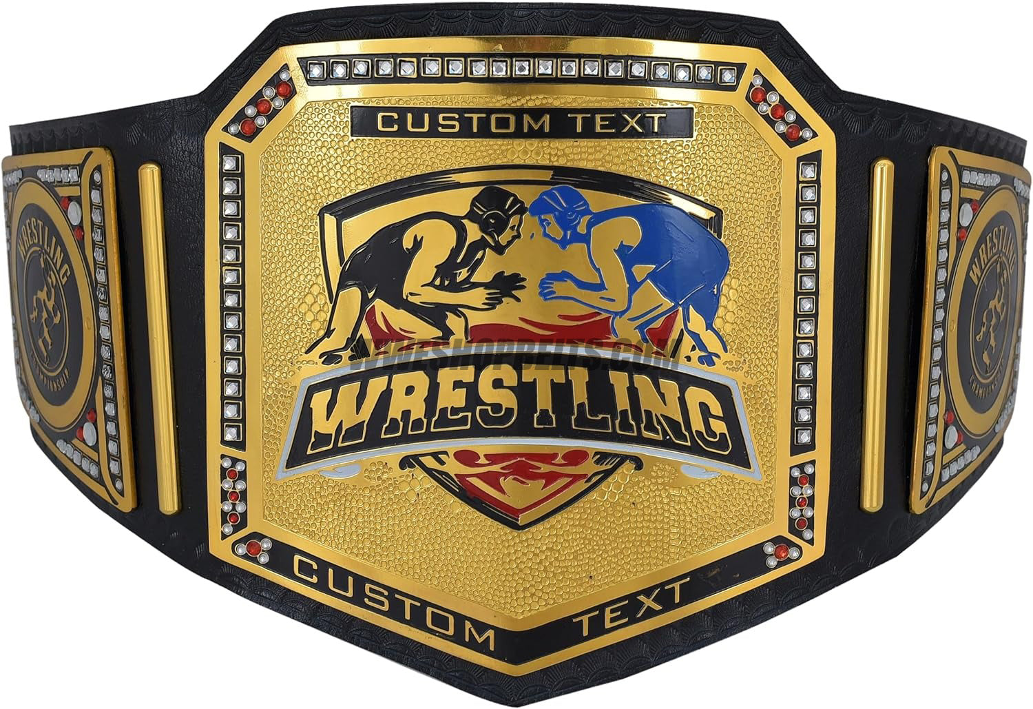 Custom Belts, Add Your Name Plate on Customizable Championship Belts for Halloween, Christmas, Valentine's, Skull Bone (Halloween)