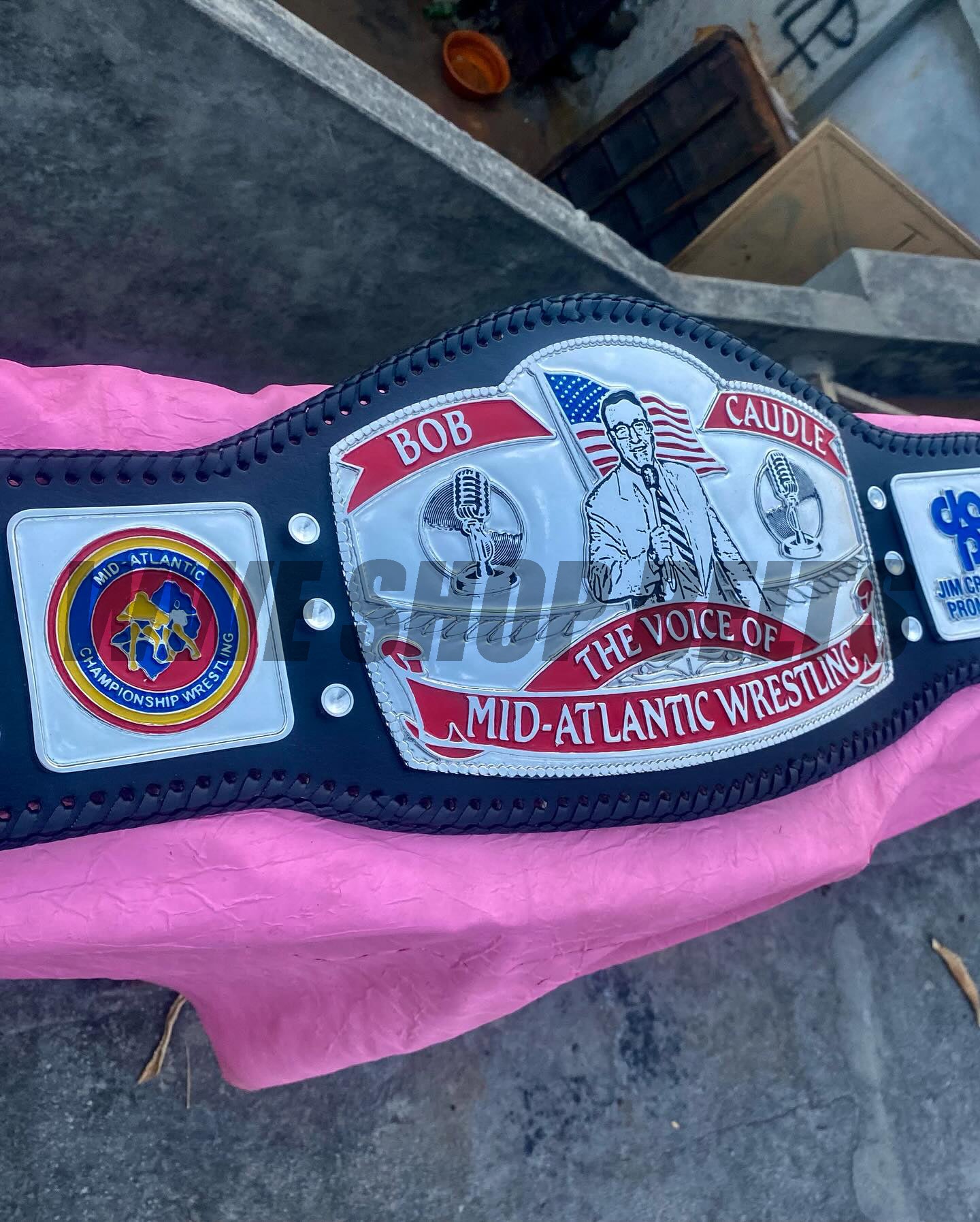 24K Bob Caudle “Voice of Mid-Atlantic Wrestling” Tribute Belt CNC Belt