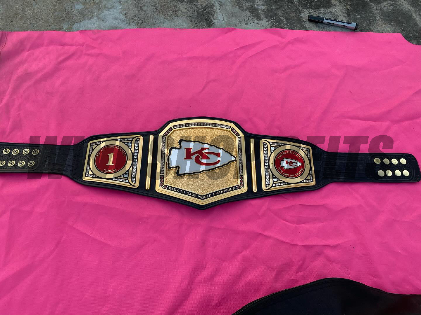 24K GOLD CNC Kansas City Chiefs Championship Belt – Back-to-Back World Champions Replica