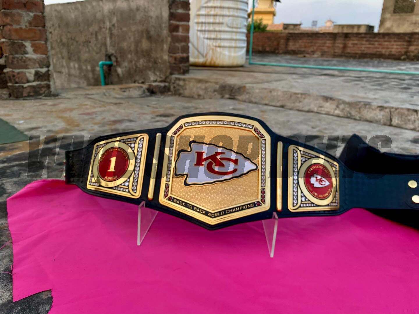 24K GOLD CNC Kansas City Chiefs Championship Belt – Back-to-Back World Champions Replica