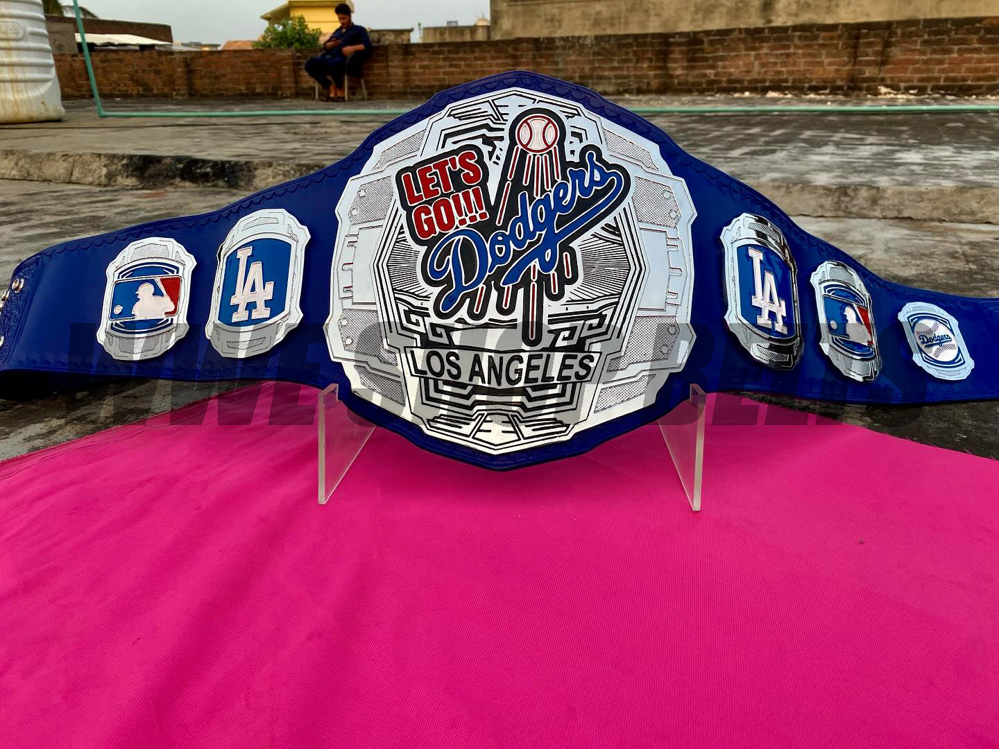 24K Los Angeles Dodgers Championship Belt – MLB Fan Title Replica (Blue Edition)