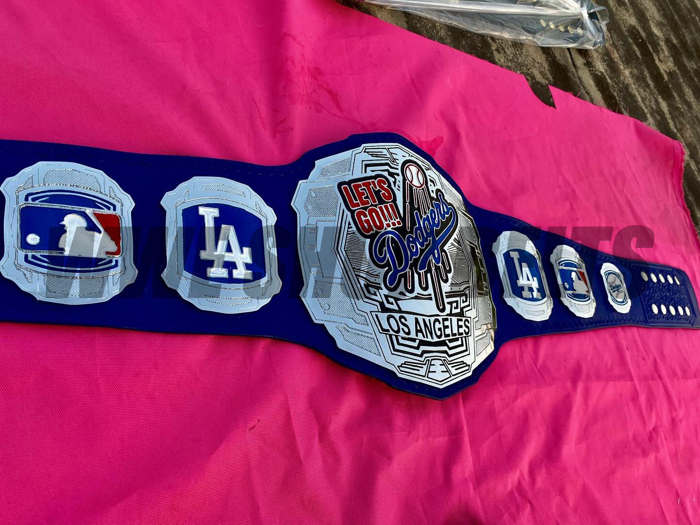 24K Los Angeles Dodgers Championship Belt – MLB Fan Title Replica (Blue Edition)