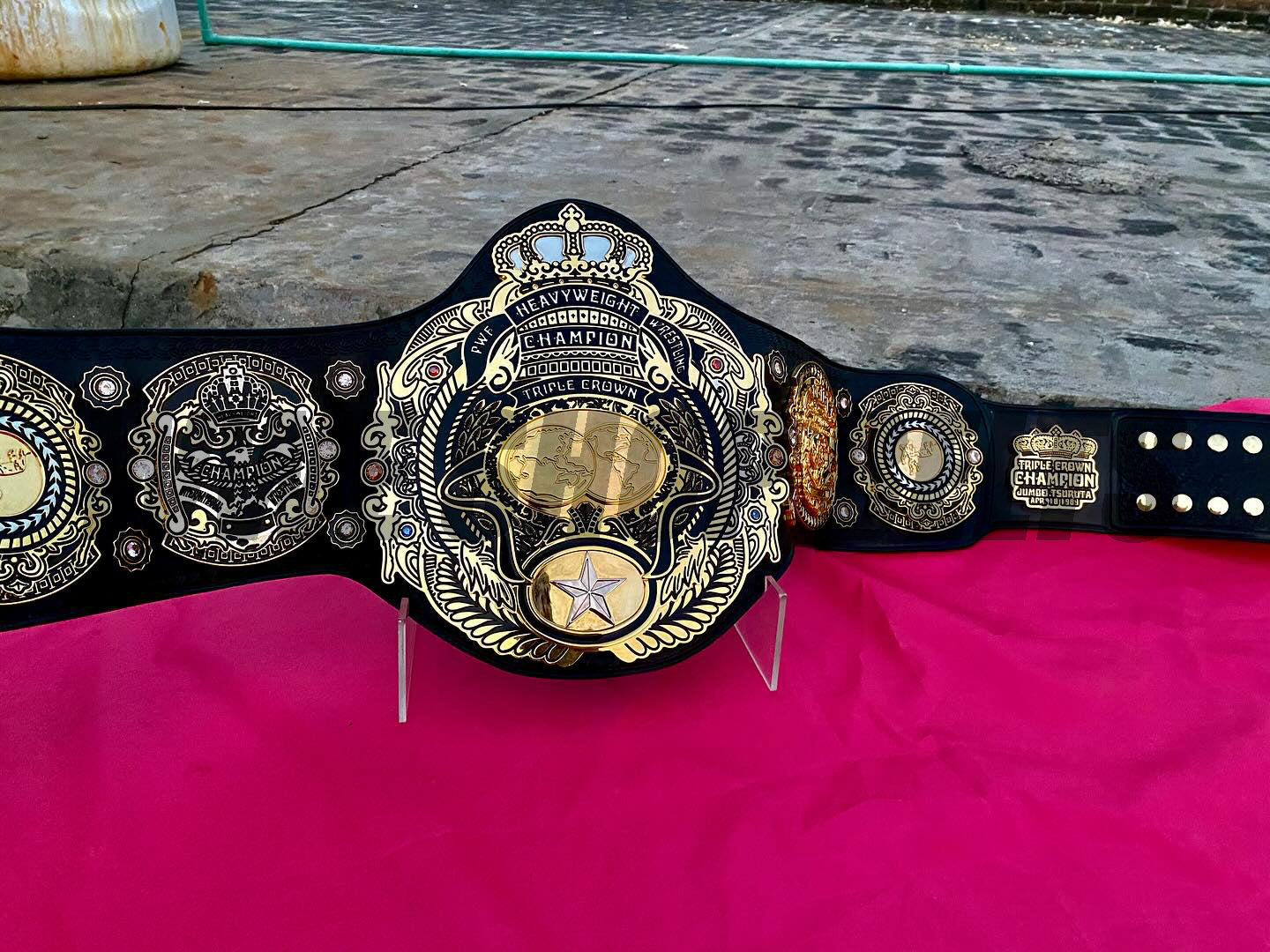 24K GOLD Tripple Crown World Heavyweight Premium CNC Championship Belt