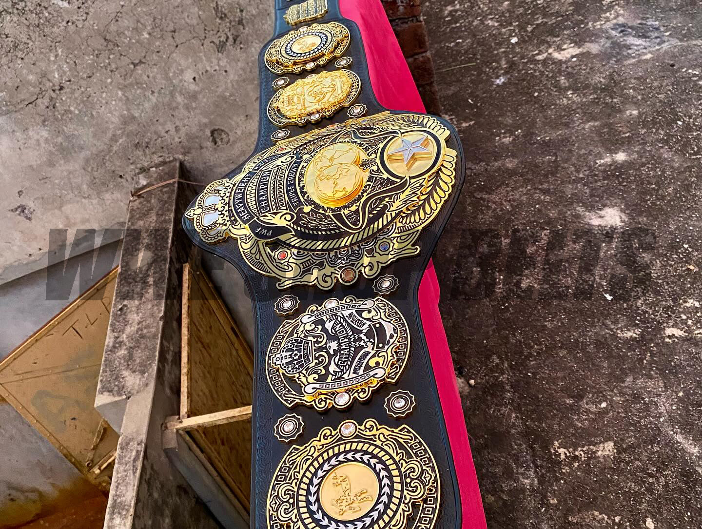 24K GOLD Tripple Crown World Heavyweight Premium CNC Championship Belt