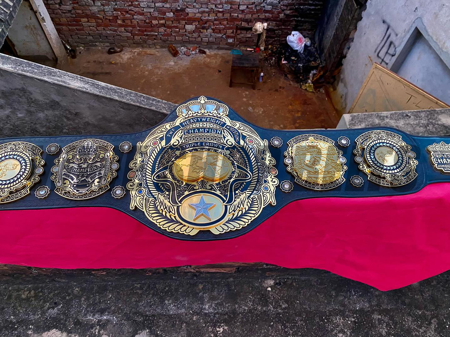 24K GOLD Tripple Crown World Heavyweight Premium CNC Championship Belt