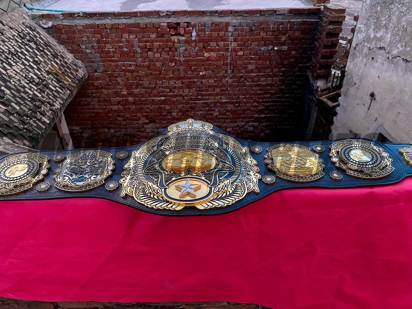 24K GOLD Tripple Crown World Heavyweight Premium CNC Championship Belt