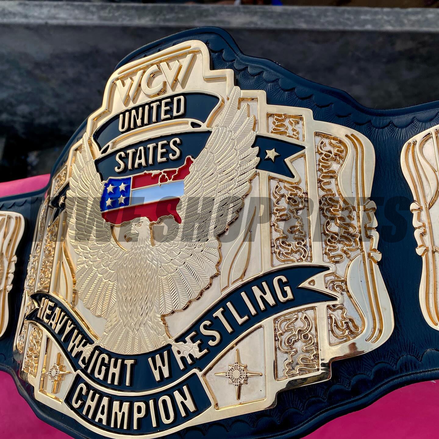 The 24K GOLD WCW United States Premium CNC Championship Belt Replica