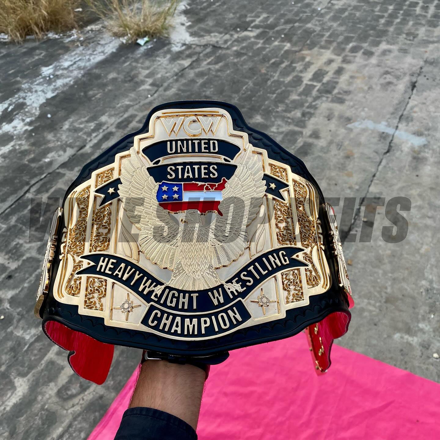 The 24K GOLD WCW United States Premium CNC Championship Belt Replica