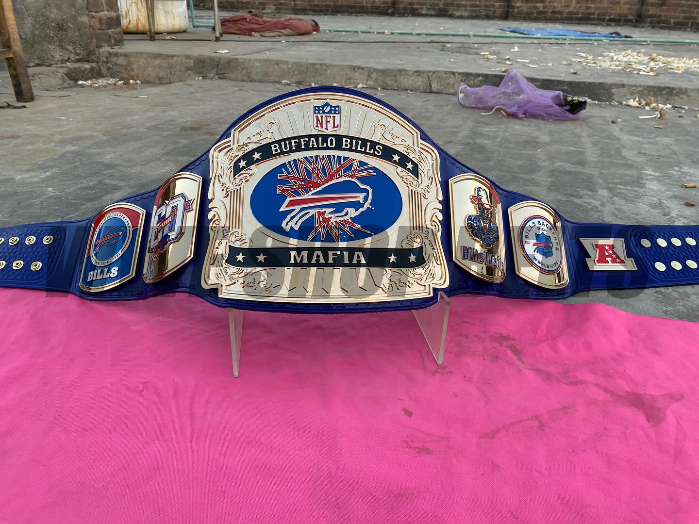 The 24K GOLD NFL Buffalo Bills Mafia Premium CNC Championship Belt Replica