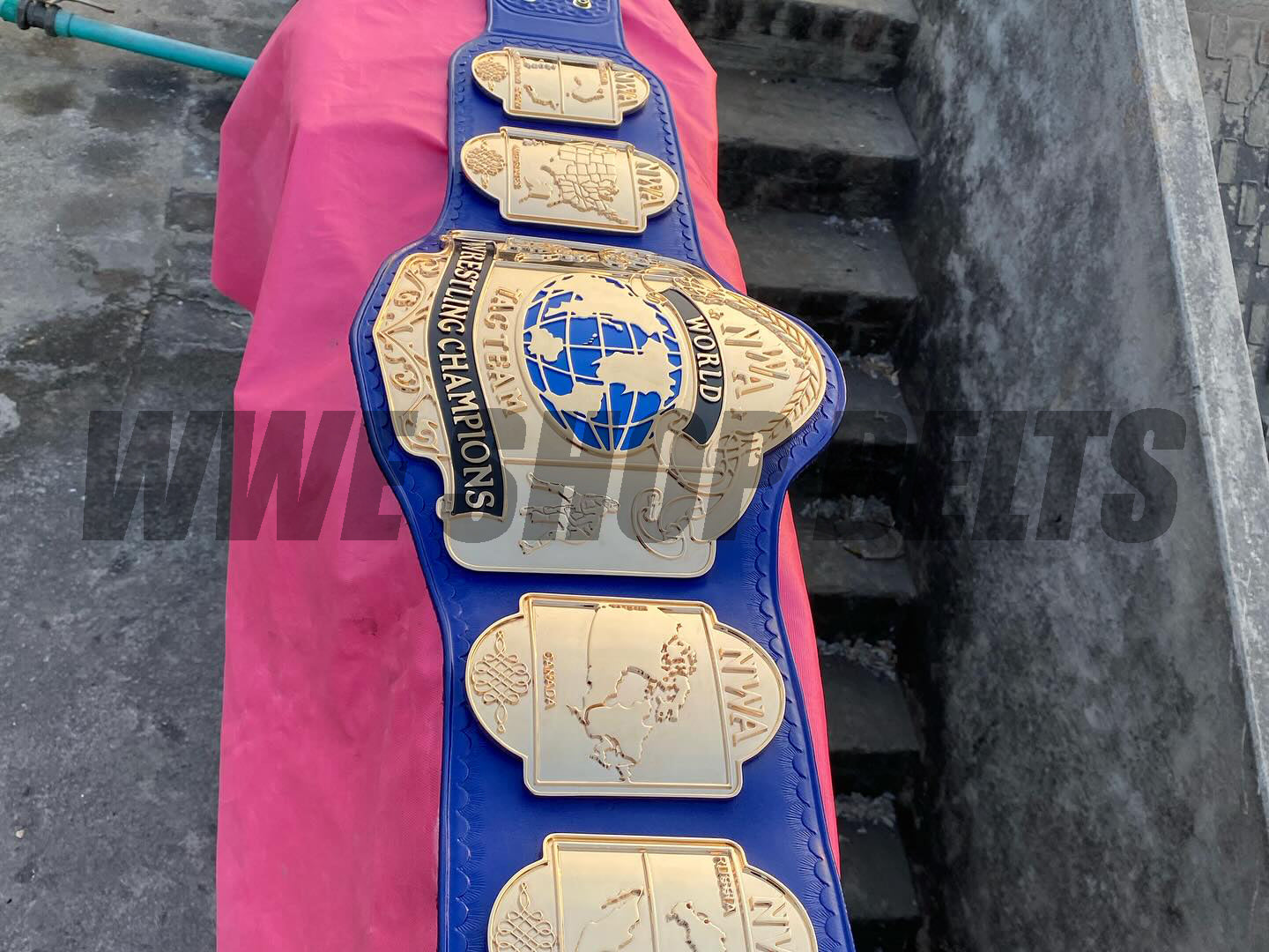 The 24K CNC NWA World Tag Team Heavyweight Premium CNC Championship Belt Replica